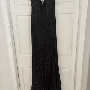 Elegant Black Sequin Gown - Amarra size 8